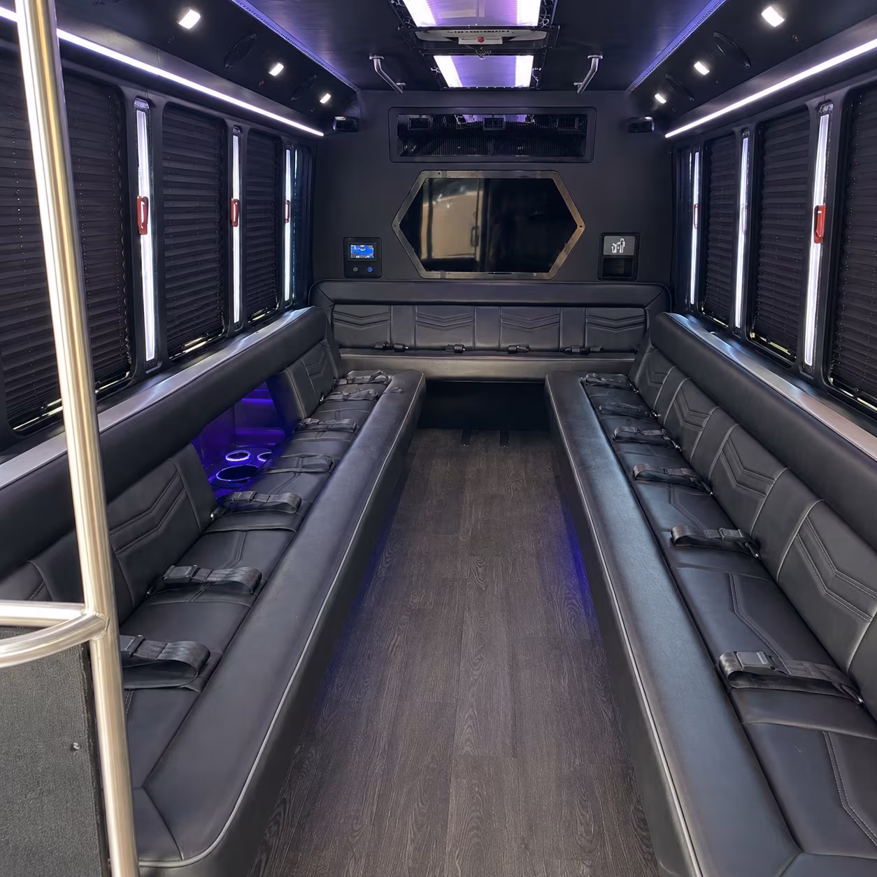 15 Passenger Party Bus Interior