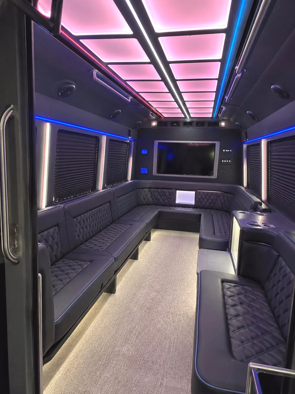 Seattle Bachelor & Bachelorette Transportation party bus interior