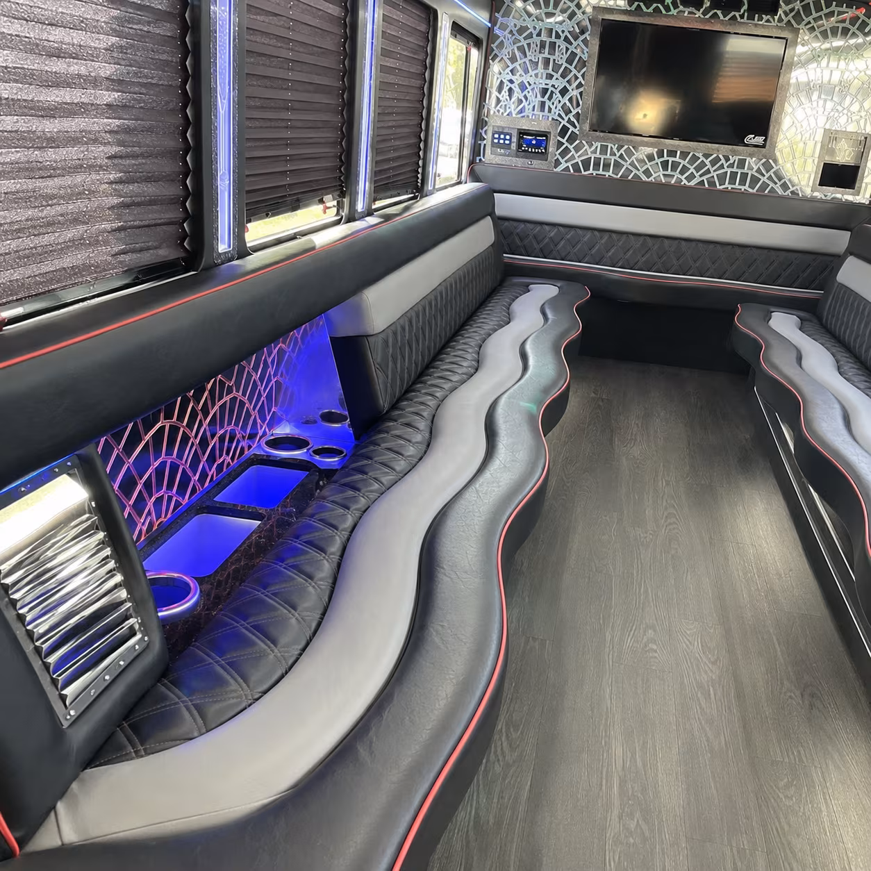 Seattle Birthday, Sweet 16, & Quinceañera Transportation party bus exterior