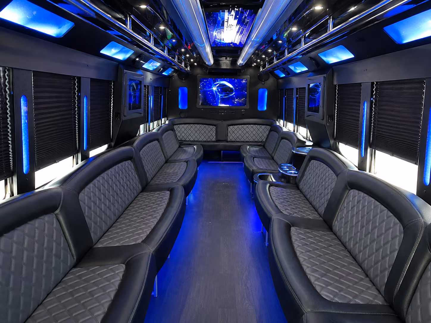 Seattle Birthday, Sweet 16, & Quinceañera Transportation party bus exterior