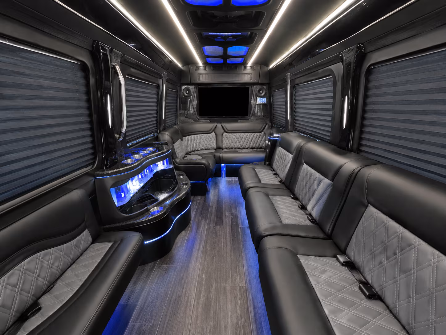 Seattle School Event Transportation party bus interior