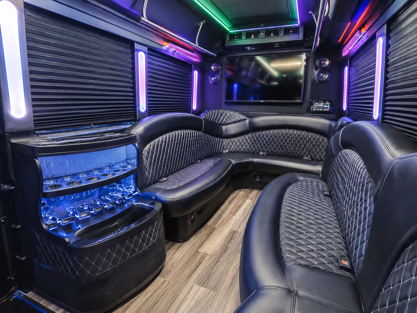 Seattle Sporting Event Transportation party bus exterior