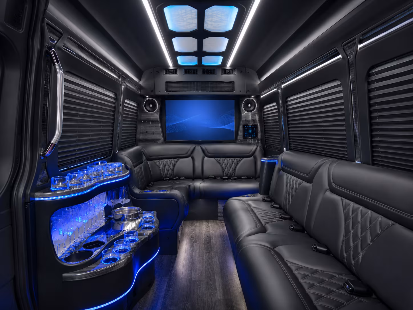 14 Passenger Sprinter Limo Inside